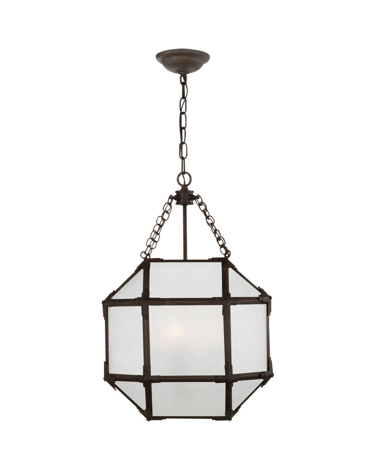 Small Morris Lantern Antique Zinc