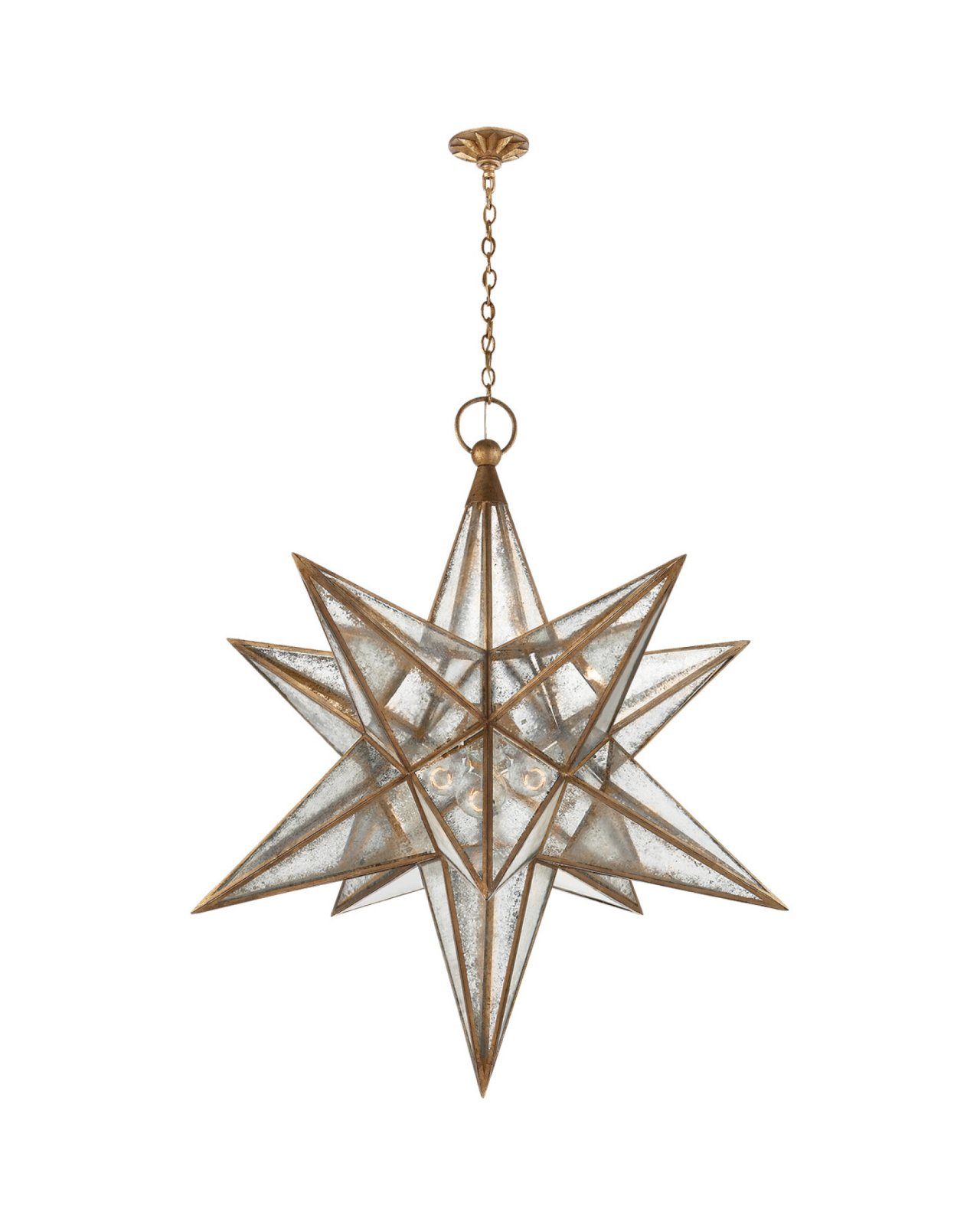 Moravian XL Star taklampa Gilded Iron