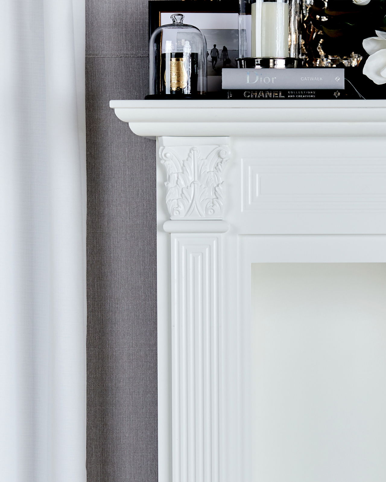 Warren öppen spis classic white