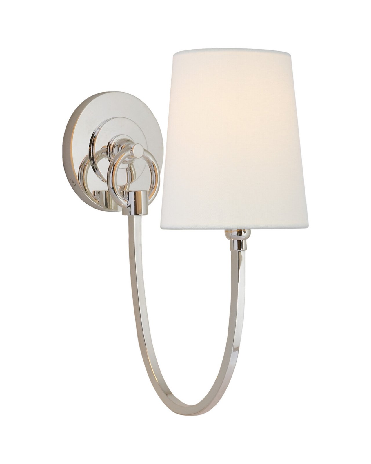 Reed Single Sconce Polished Nickel/Linen