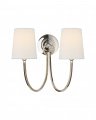 Reed Double Sconce Polished Nickel/Linen