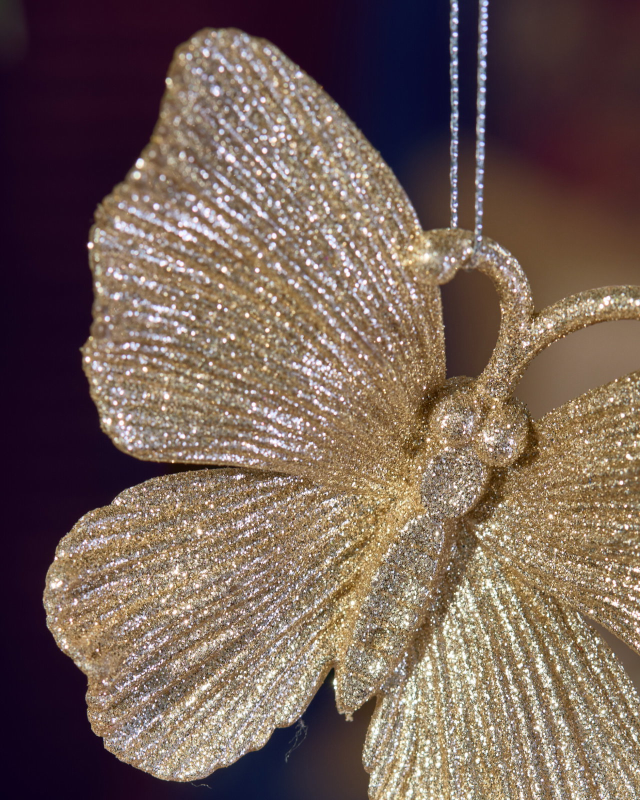 Scarlett Butterfly Christmas Ornament Champagne