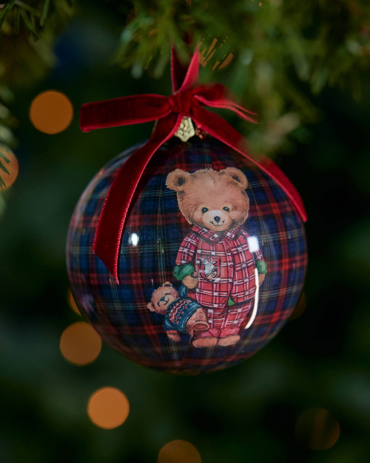Ted Weihnachtskugel blau 8cm
