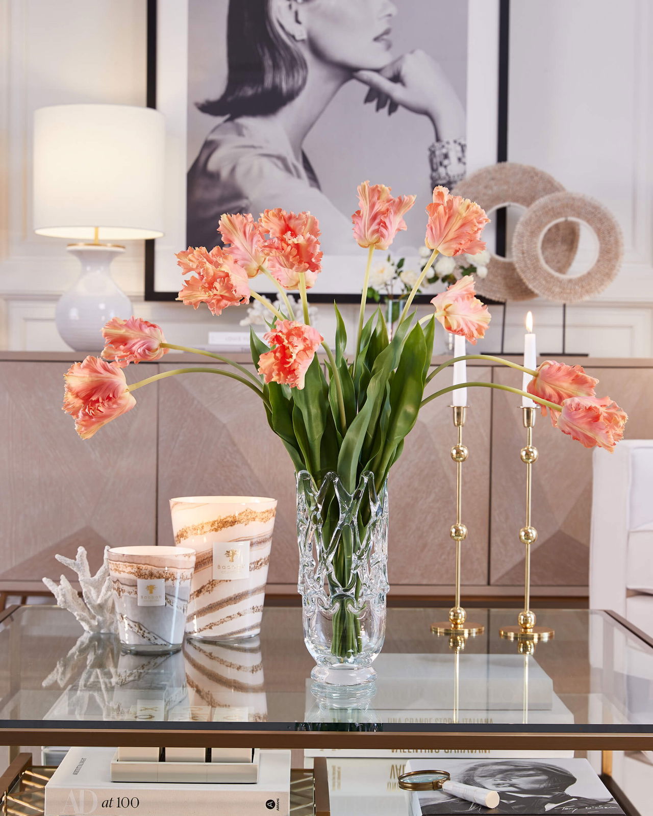 Papukaijatulppaani-leikkokukka, aprikoosi