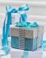 Holiday Celebrations Gift Box Christmas tree Decoration Blue/Silver