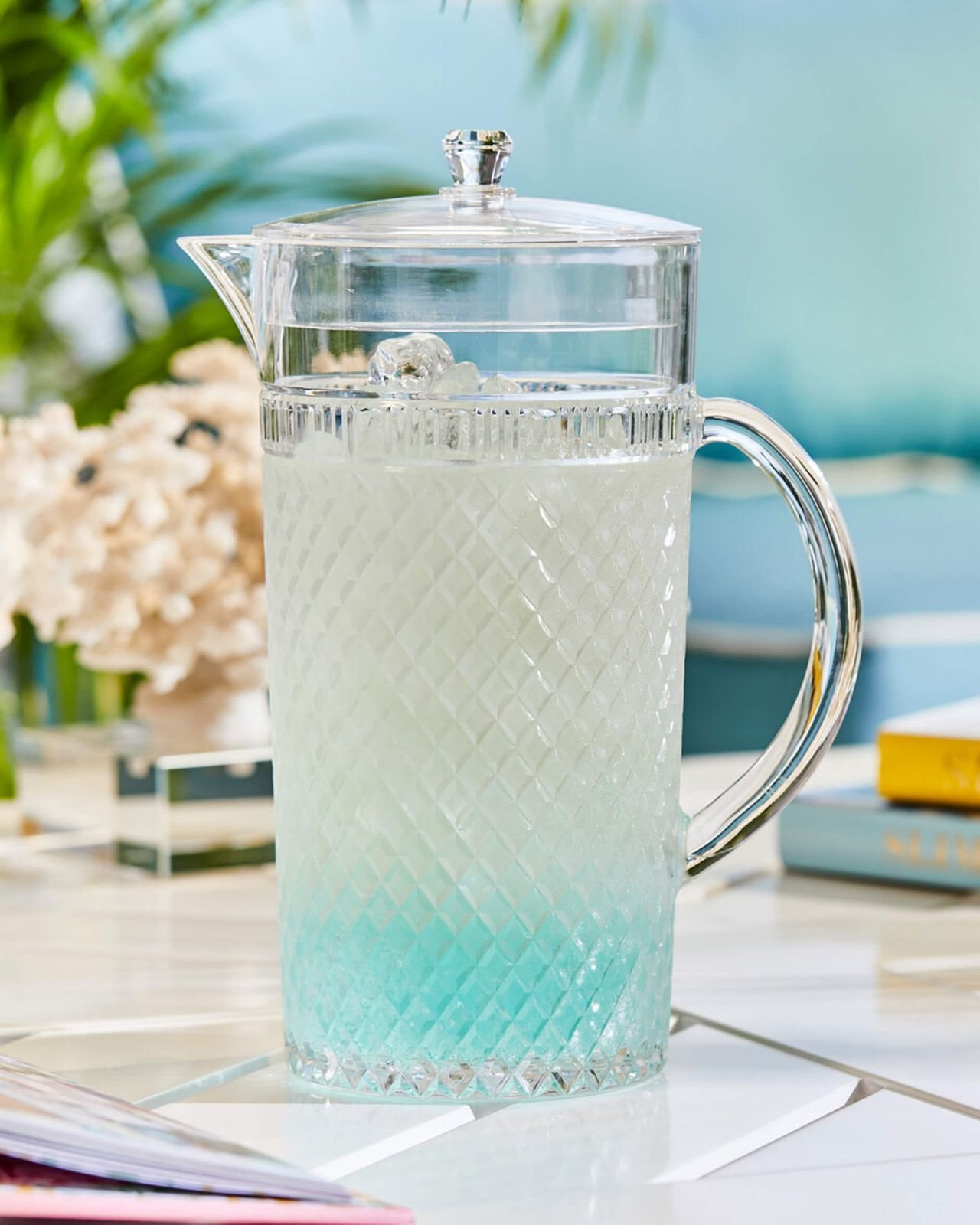 Green Acrylic Pitcher With Lid 