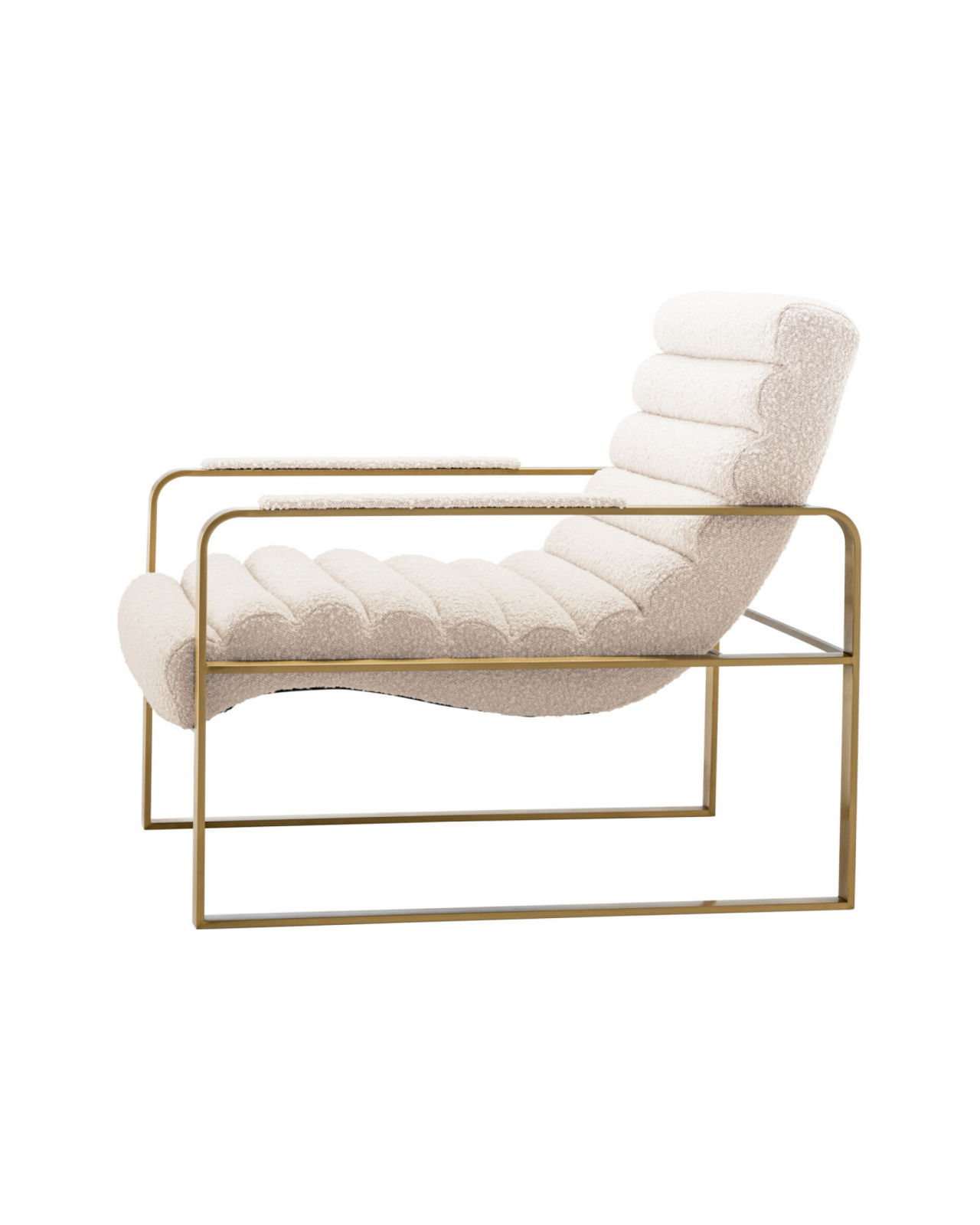 Olsen fauteuil bouclé crème
