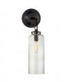 Katie Small Cylinder Sconce Bronze/Seeded Glass