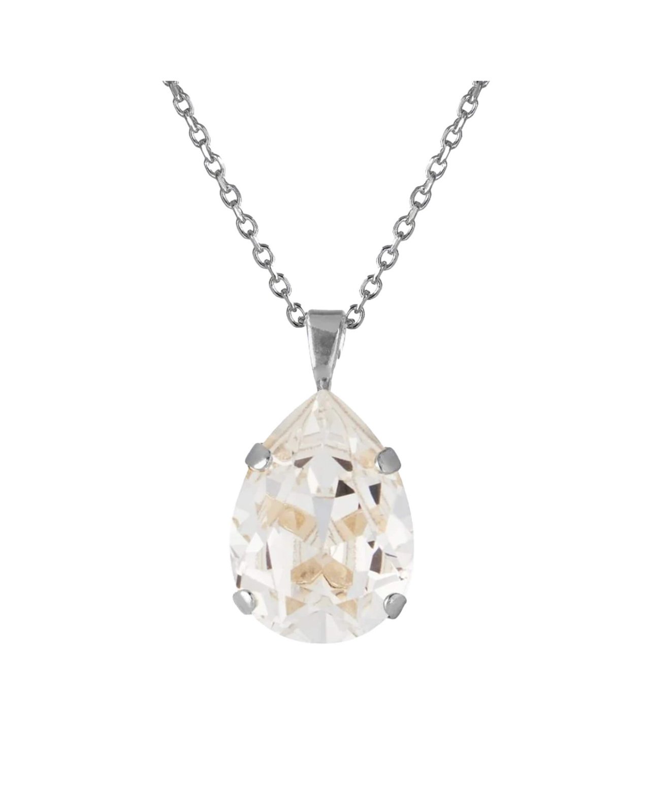 Mini Drop Necklace Crystal Rhodium