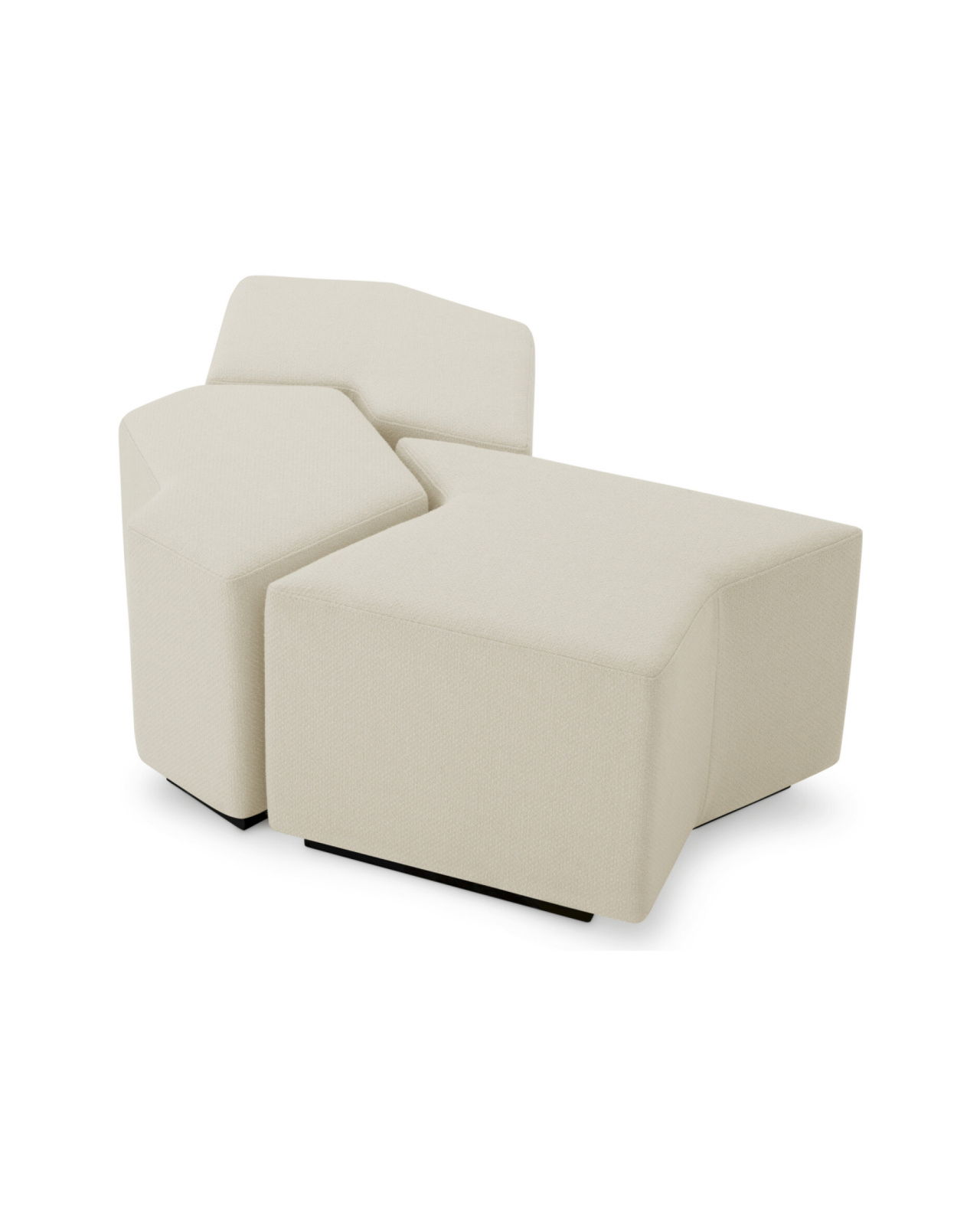 Filbert fotpall rêve cream 3-set