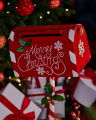 Santa Mailbox Christmas Decoration Red