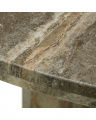 Florence Dining Table Silver Travertine
