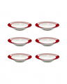 Audley Deep Red Deep Plate 6-pack