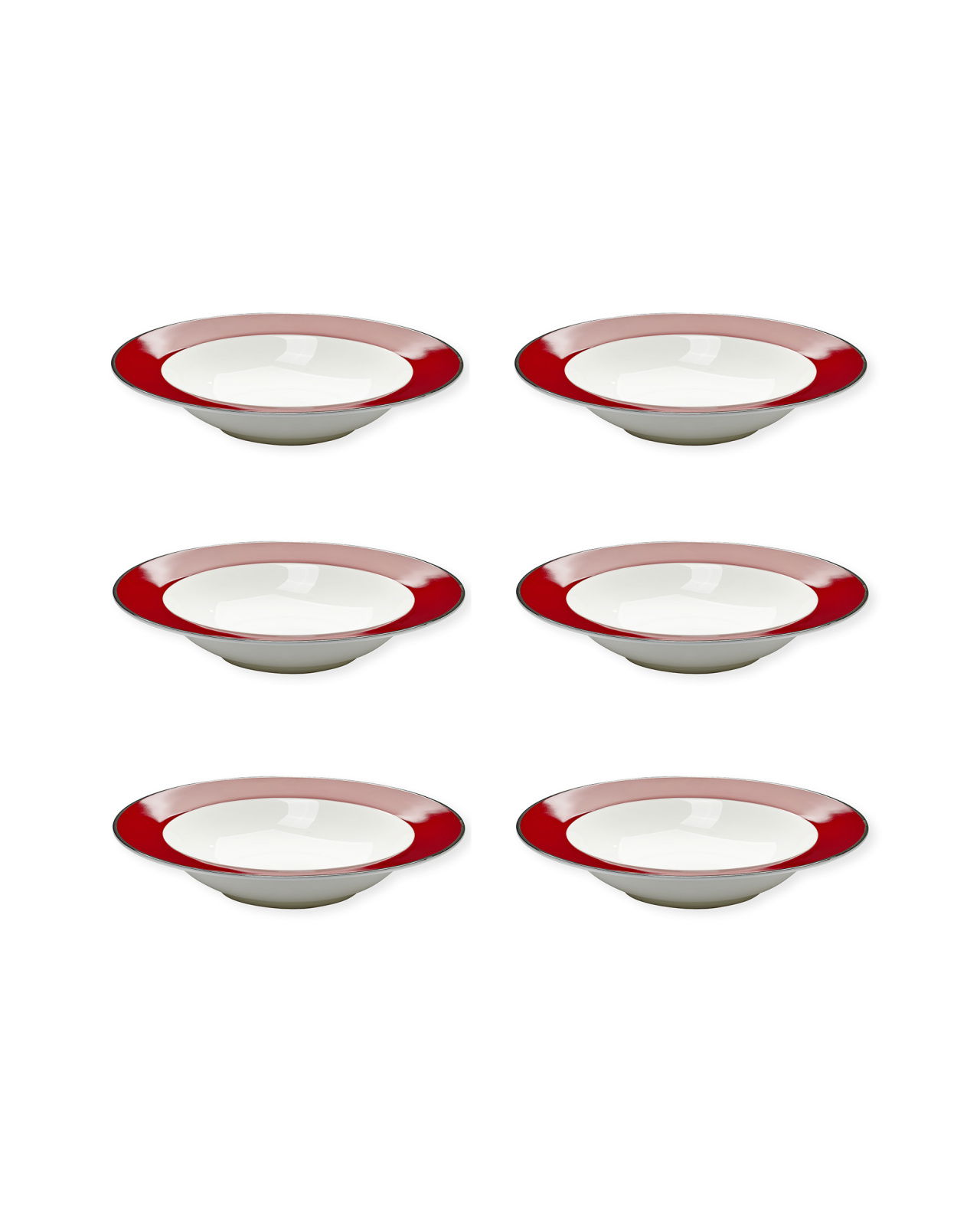 Audley Deep Red djup tallrik 6-pack