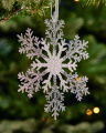 Glimma sneeuwvlok kerstboomdecoratie