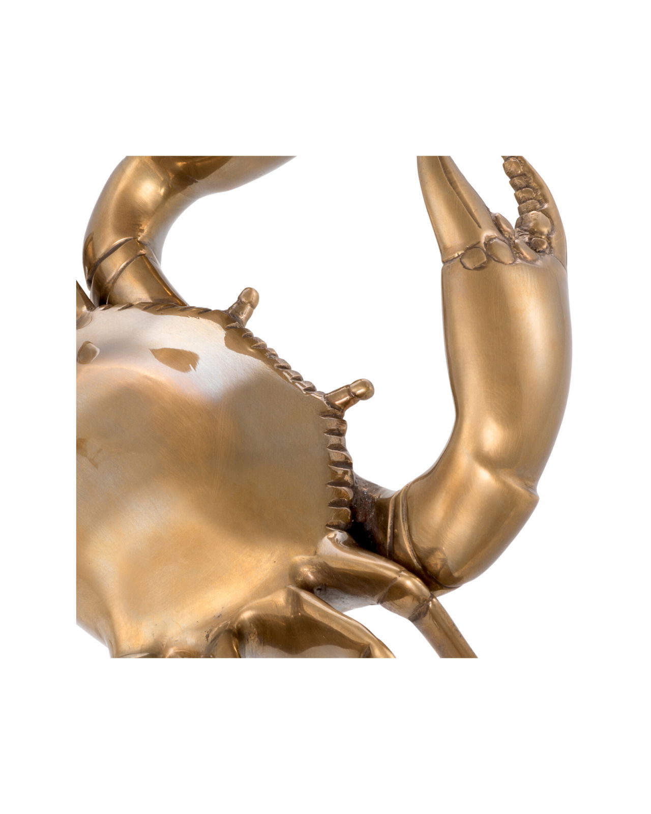 Krabba dekoration antik mässing