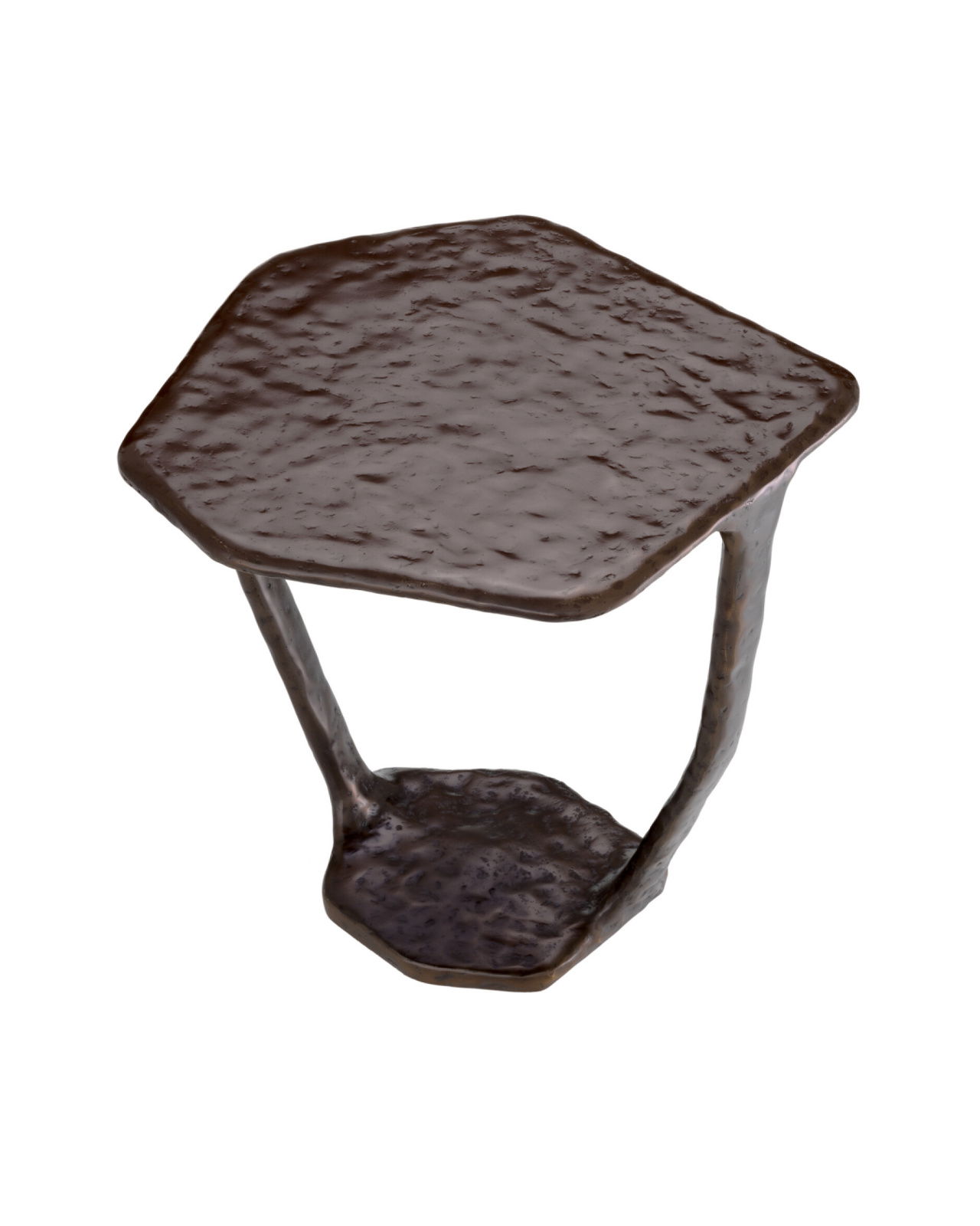 Tigra sidobord brons