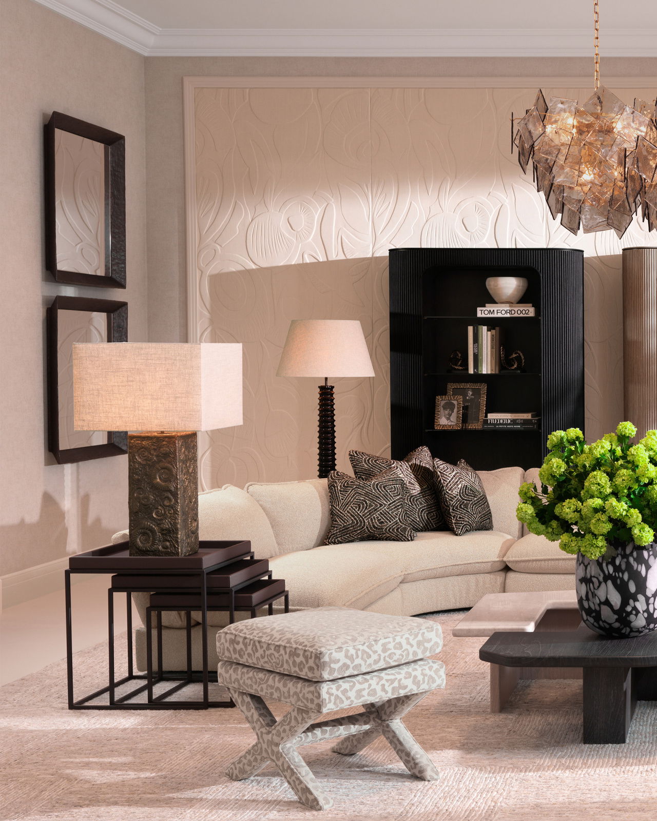 Kamari bordlampe antik messing