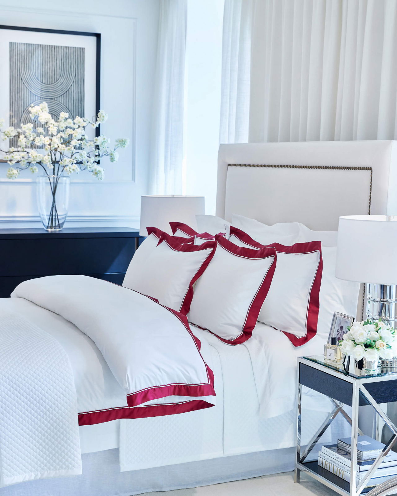 Como påslakan vit/röd