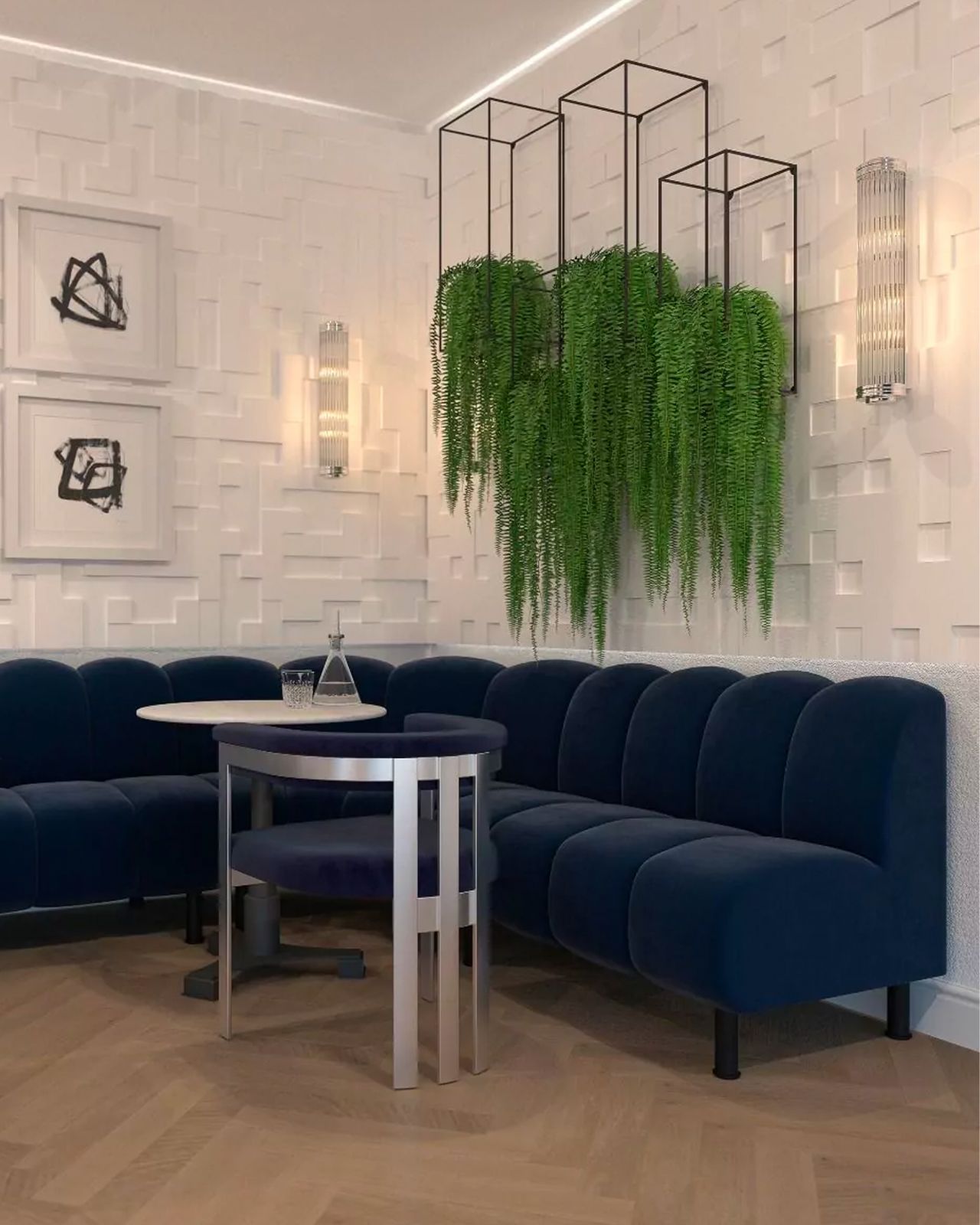 Sofa Hillman savona midnight blue velvet OUTLET