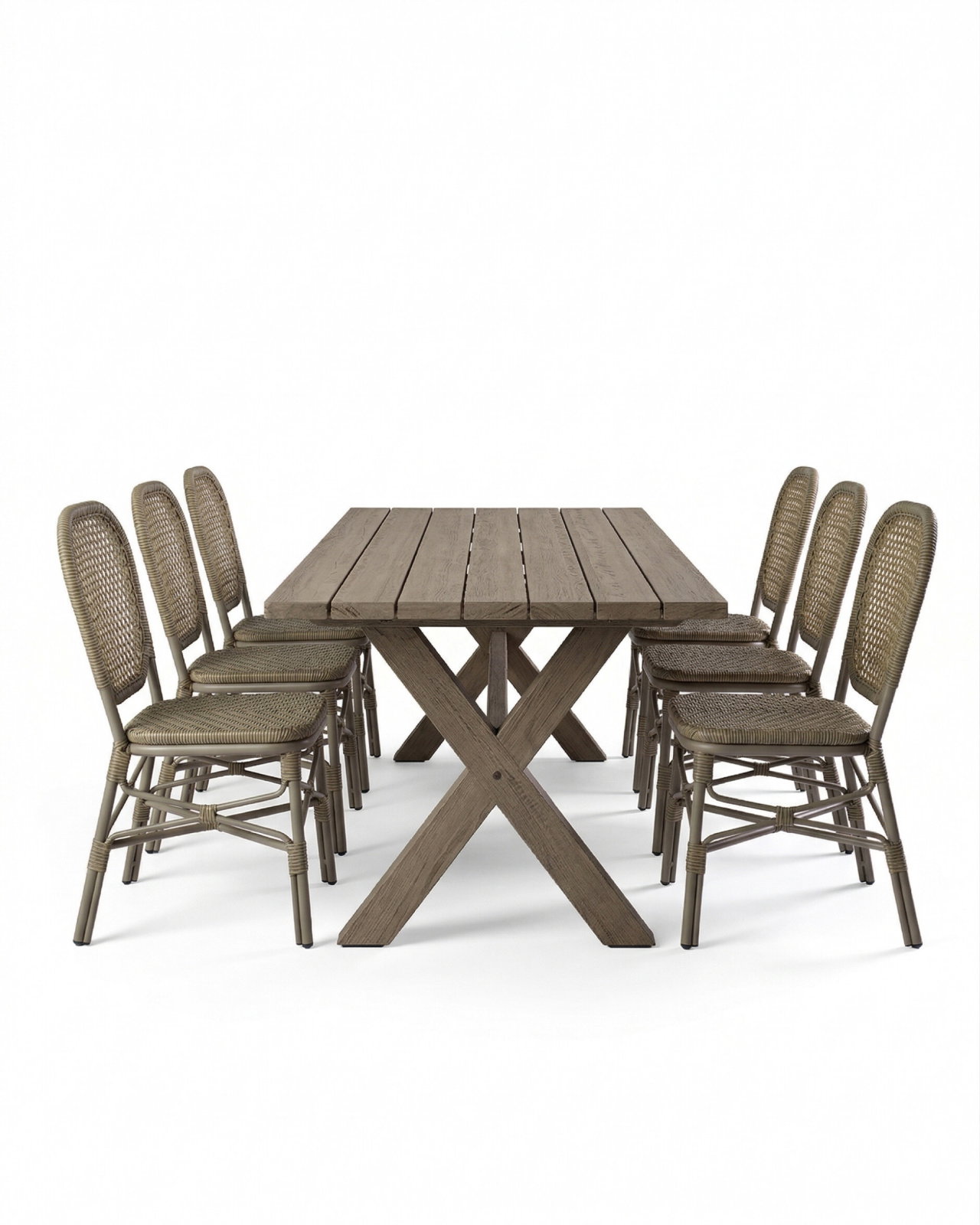 Cross spisebord med Bianca stole