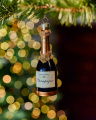 Laila Champagne Bottle Ornament Black