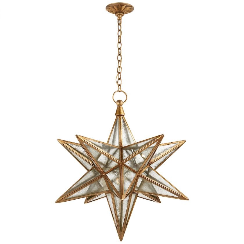 Moravian Large Star Gilded Iron