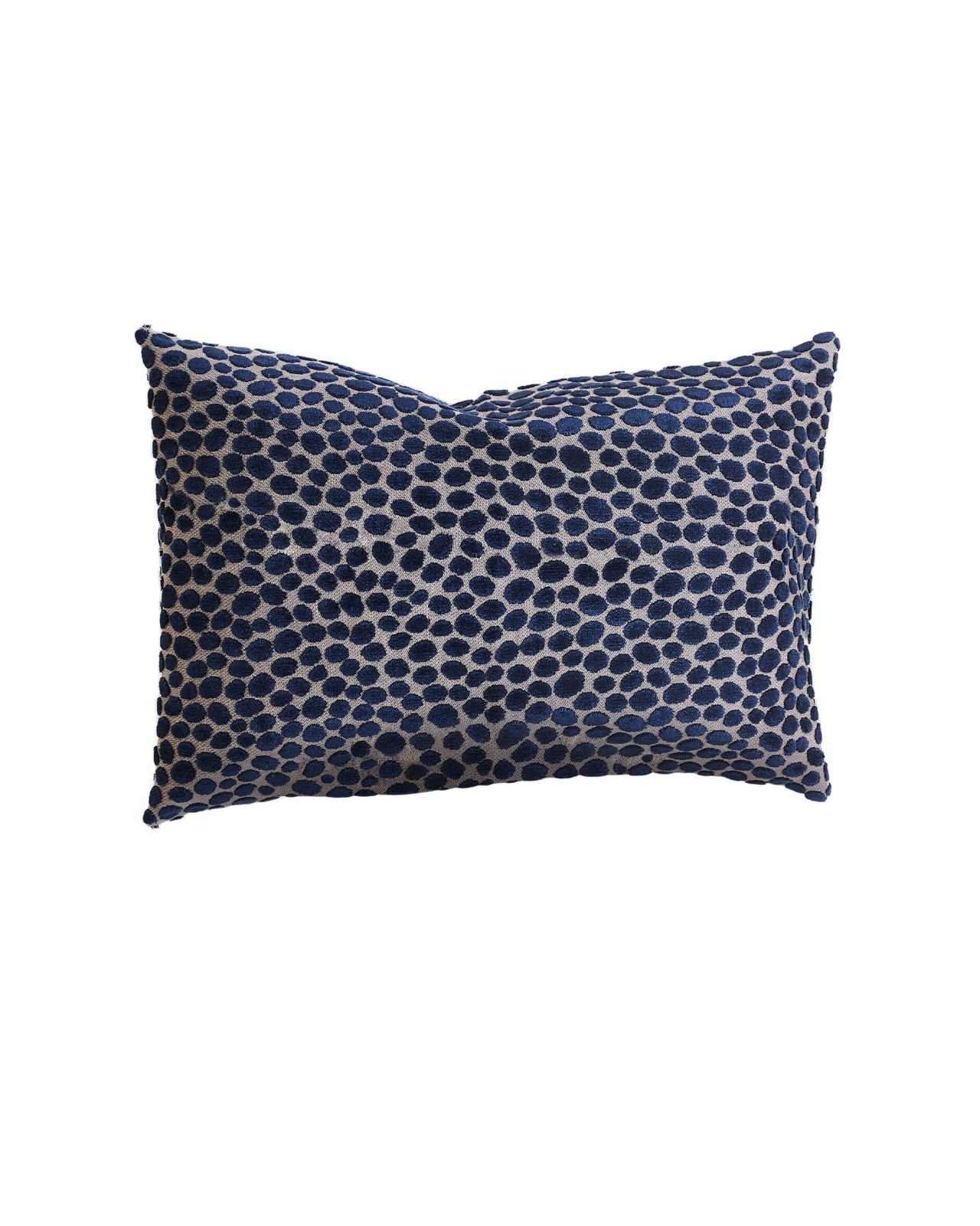 Dotty cushion cover blue/beige