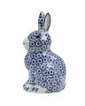 Estelle decoratiekonijn blauw/wit