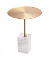 Cole Side Table brass/white