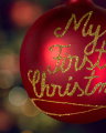 Lux My first Christmas Weihnachtskugel rot/gold 8cm
