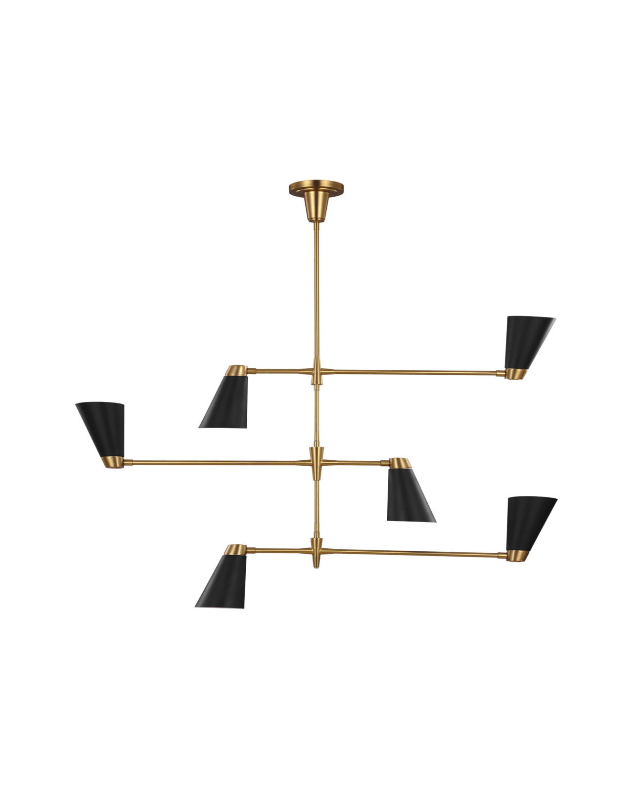 Signoret Chandelier Brass/Black L