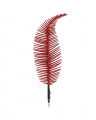 Carrington Feather Ornament Red 8-pack