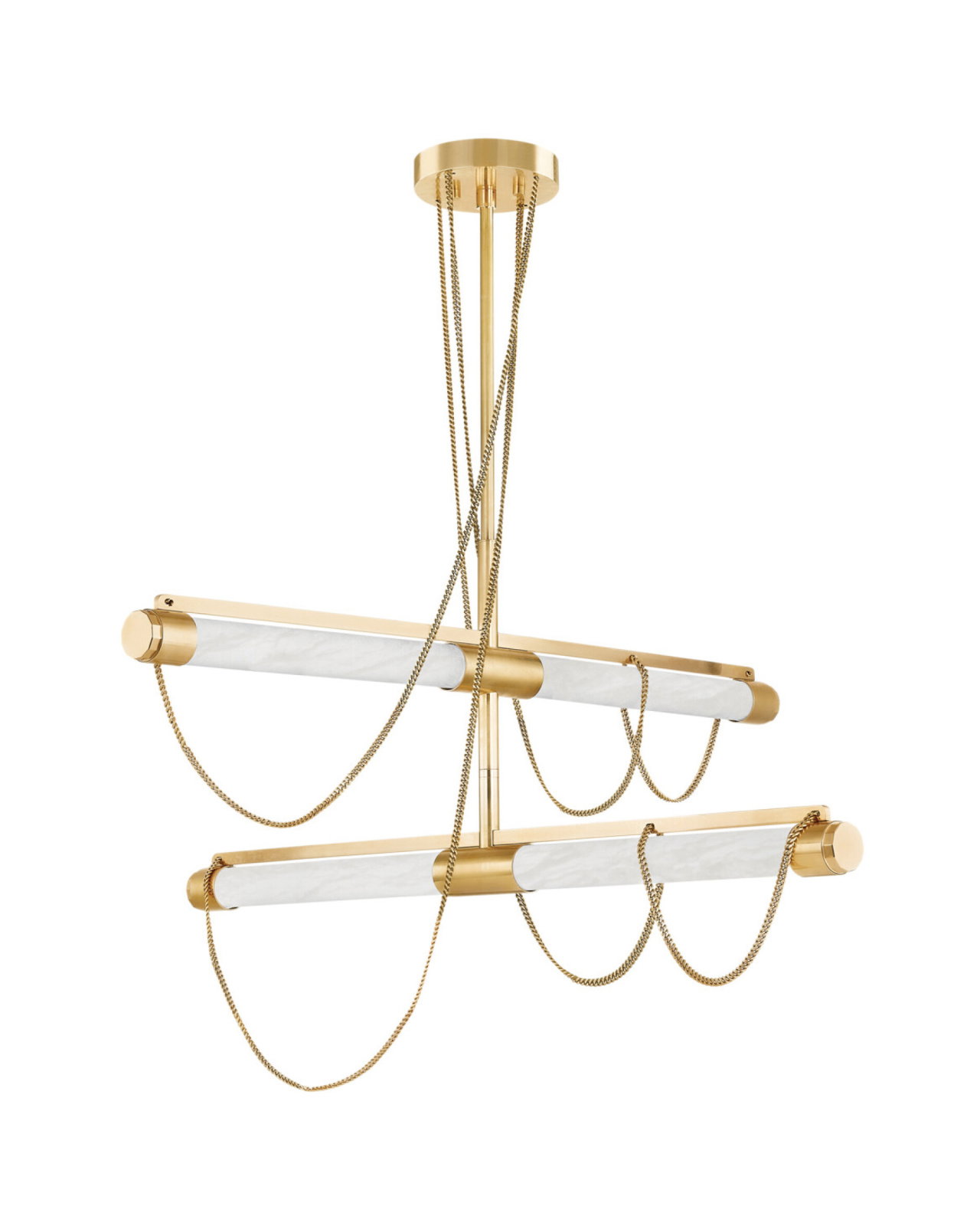 Lariat lysekrone vintage messing