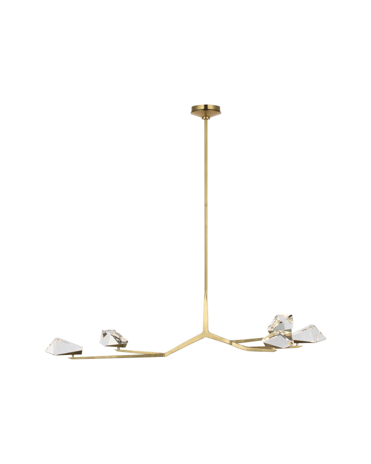 Carraig 53" 5 Light Chandelier Brass