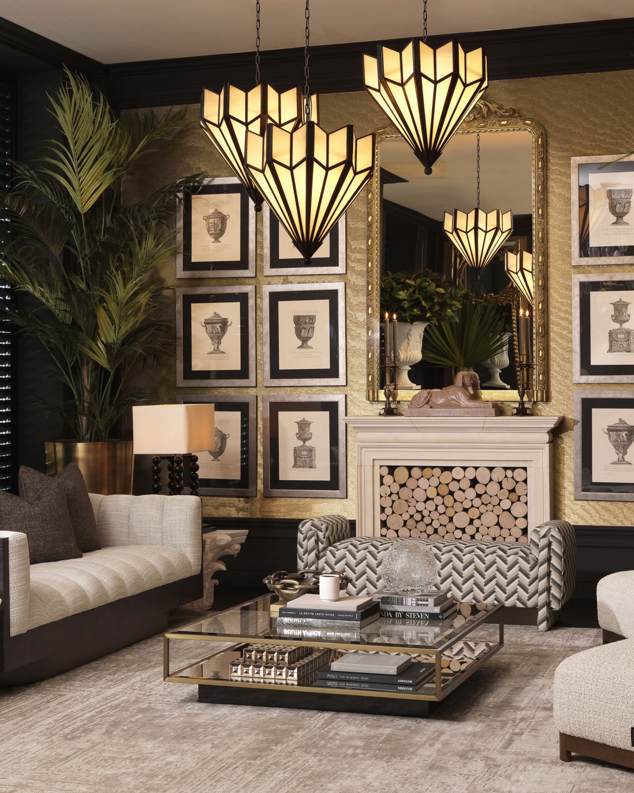 Victory kroonluchter brons