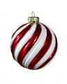 Melissa Weihnachtskugel rot/weiß 8cm