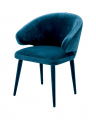 Dining Chair Cardinale Roche teal blue velvet