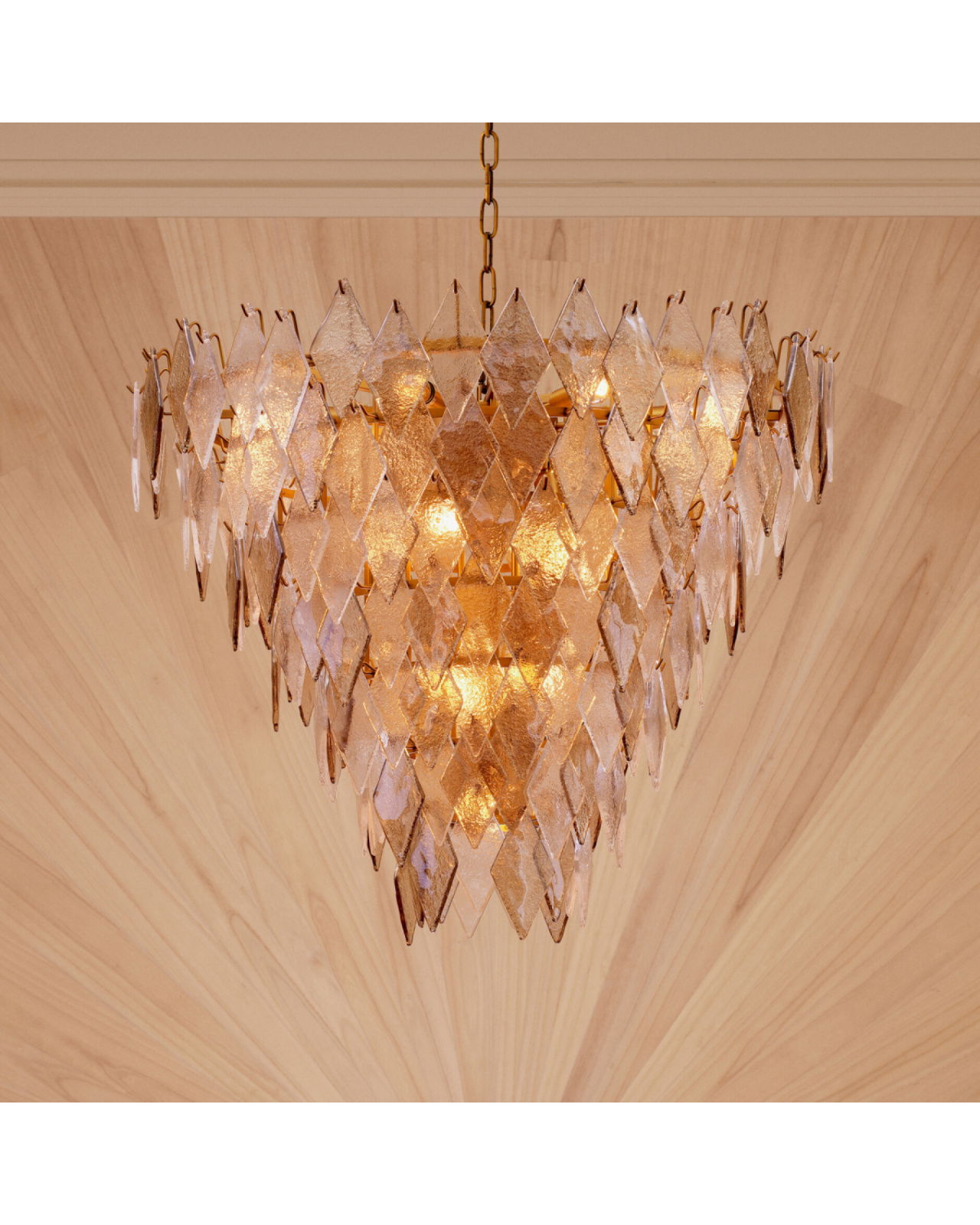 Rhombus Chandelier Antique Brass  L