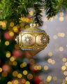 Celestine Regal Weihnachtskugel gold 8 cm