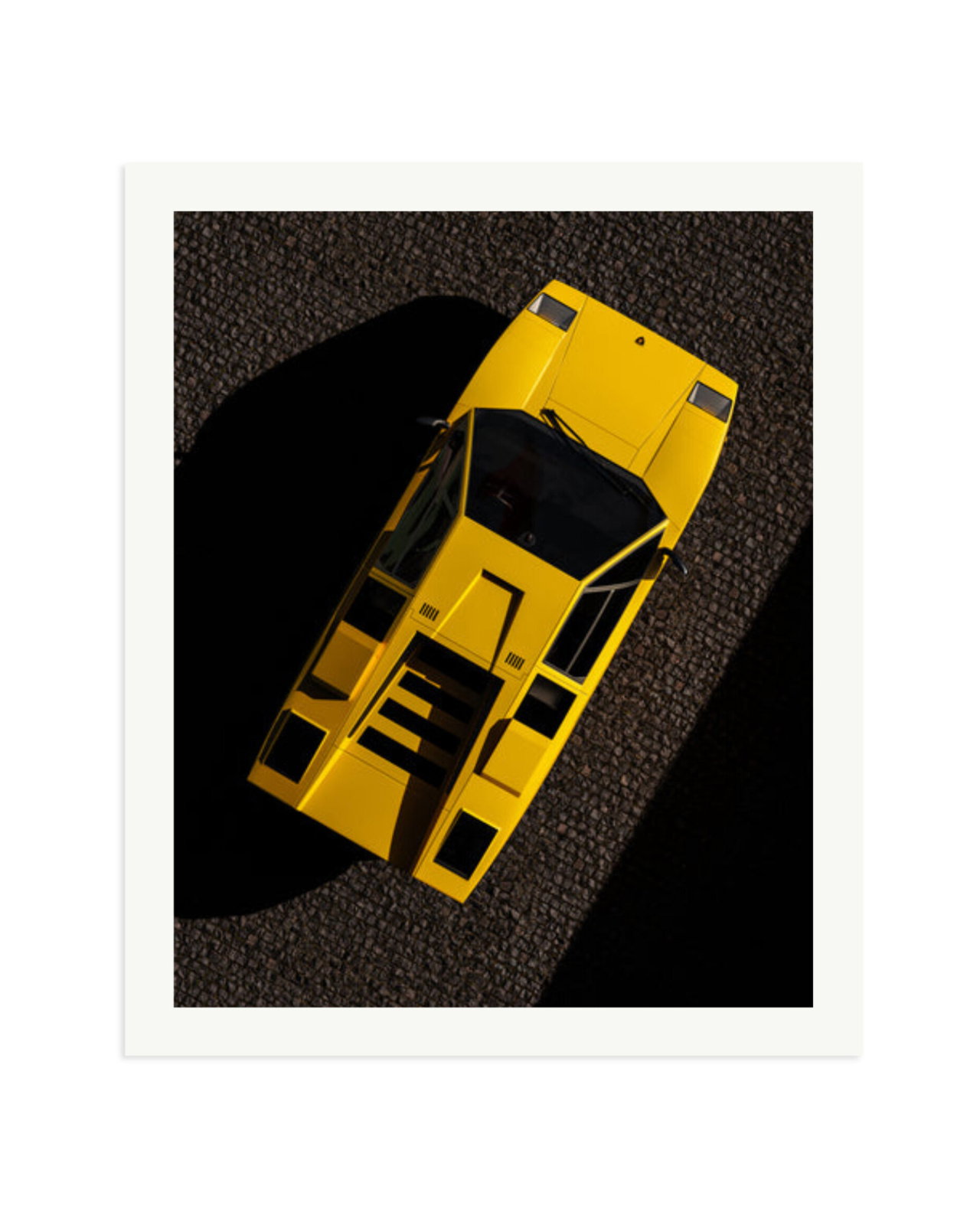 Birdseye View Lamborghini Countach Print Only / XXL