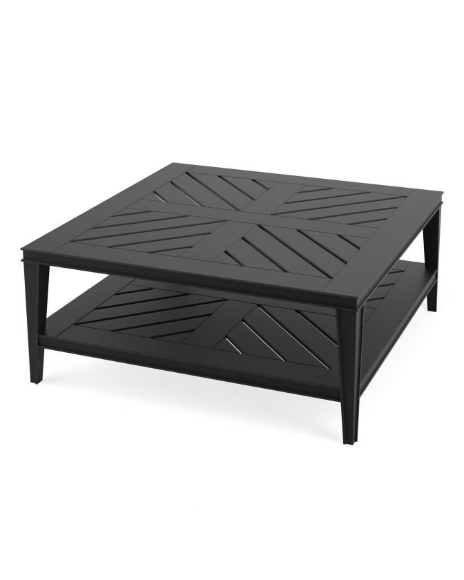 Bell Rive -sohvapöytä, musta, neliönmuotoinen