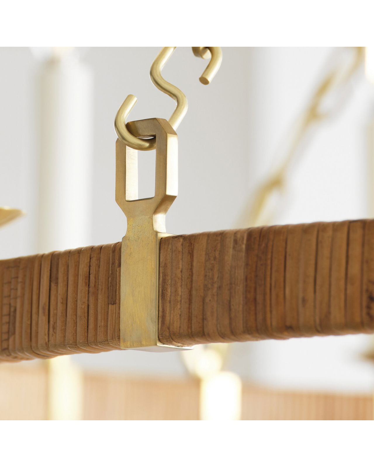 Darlana wrapped taklampa rund mässing L