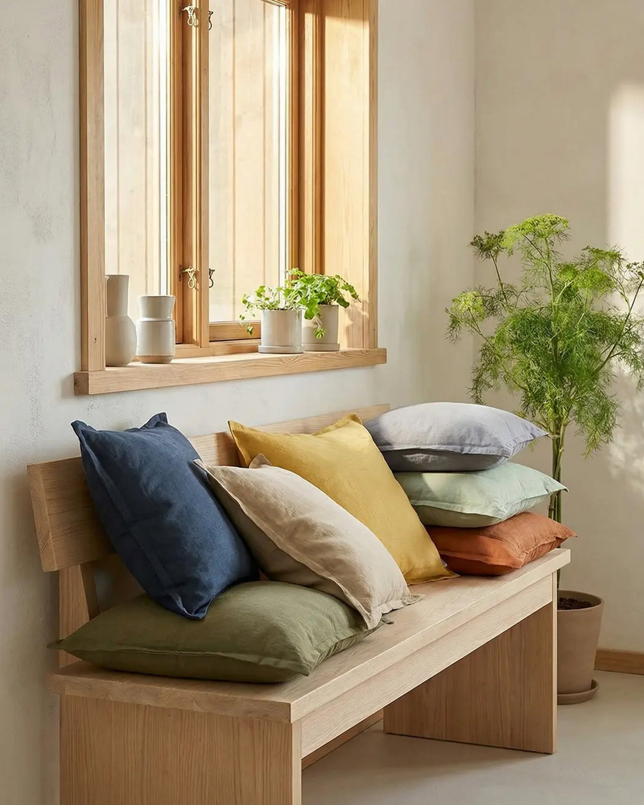 Classic Linen cushion cover mocca