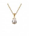 Petite Drop Necklace Crystal
