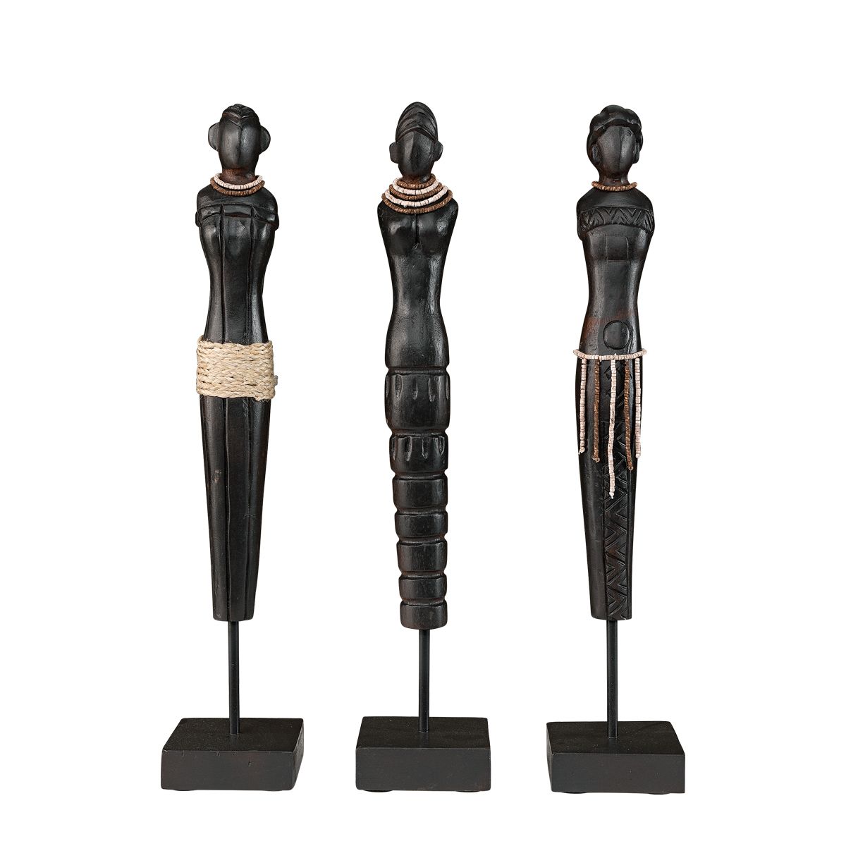 African Ladies Wooden Figurines