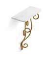 Kingsley wall console table in antique brass