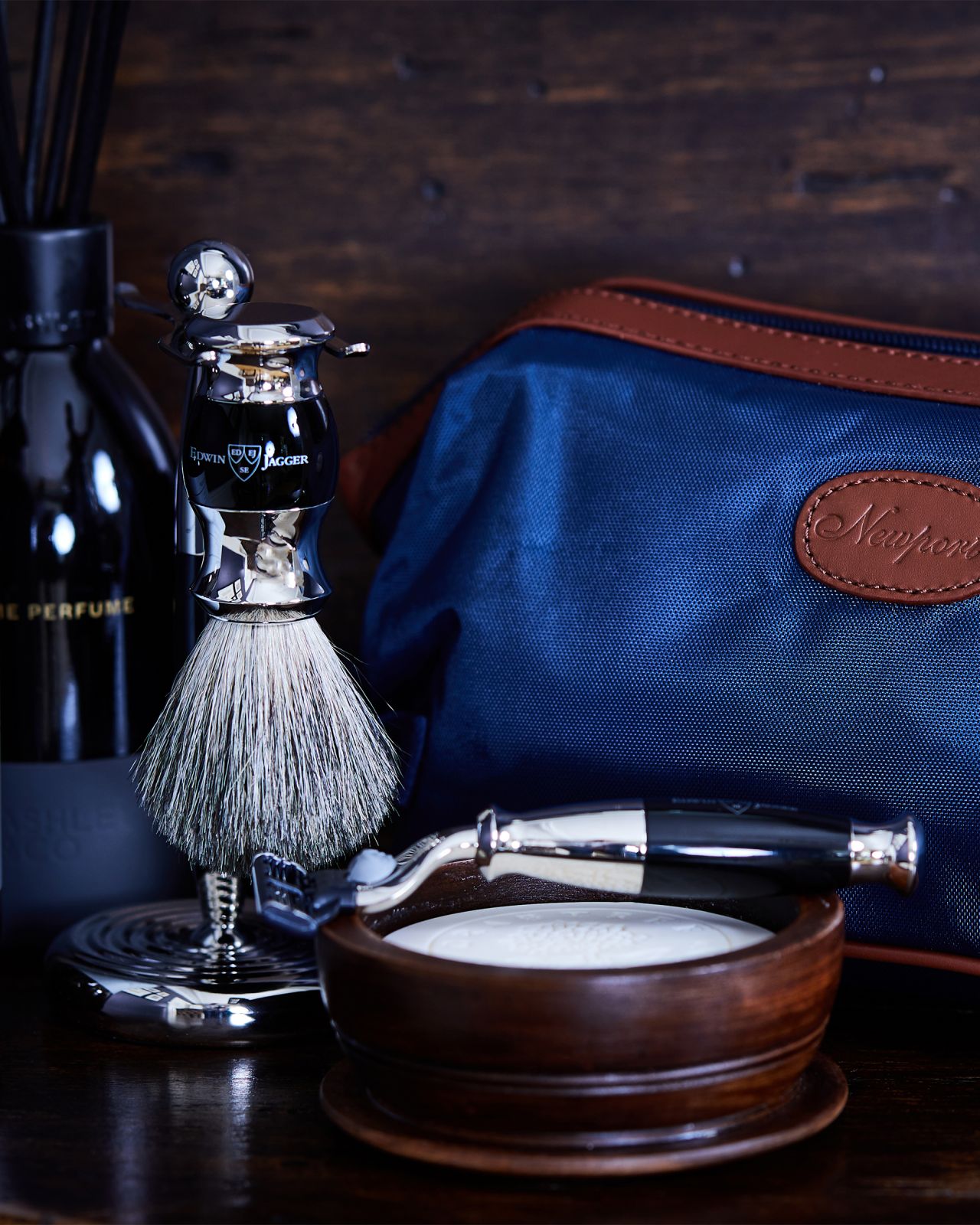 Edwin Jagger ‘Ebony’ 3-part shaving set