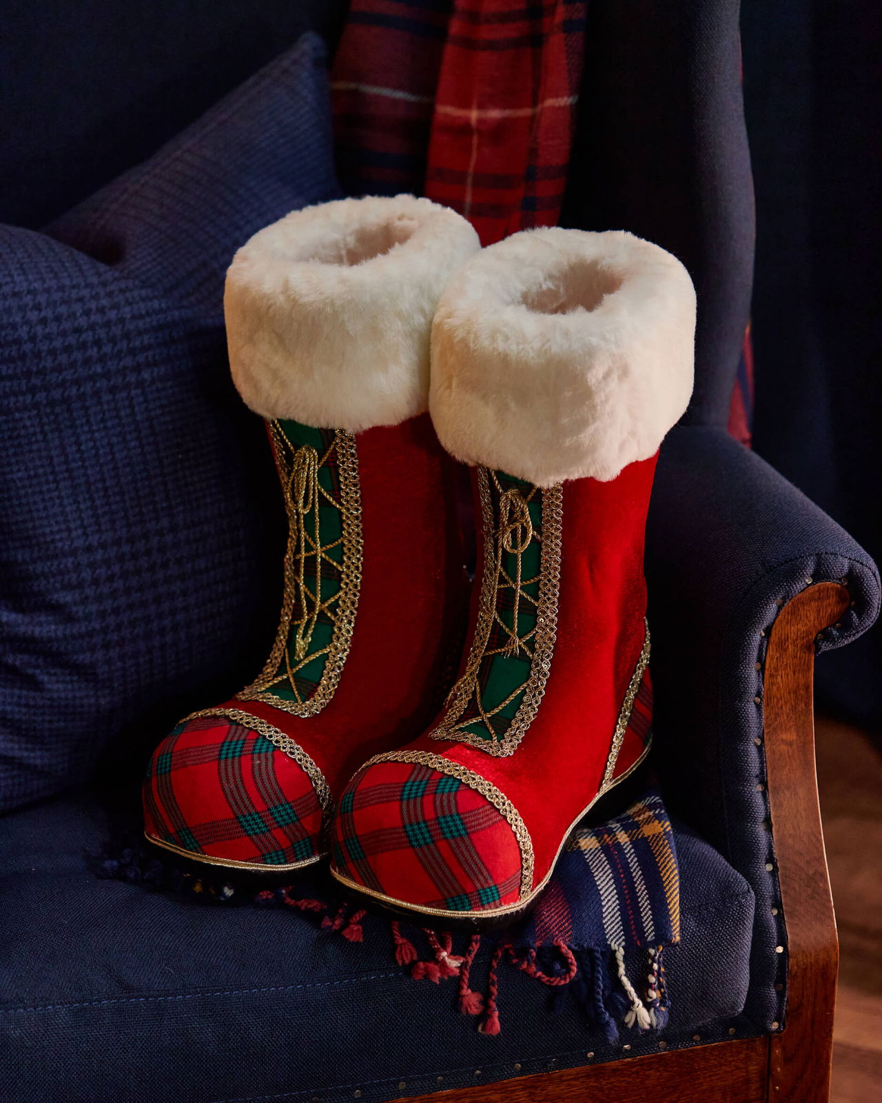 Ness Boots Christmas Decoration Red