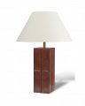 Kensington Table Lamp, Leather, Square